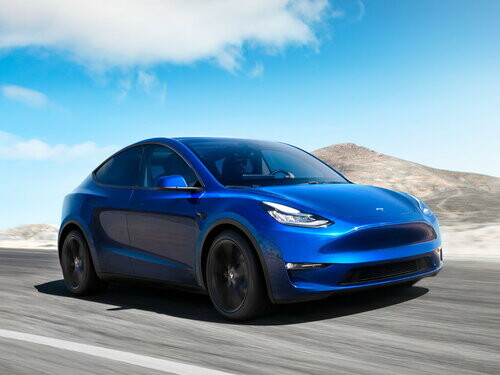 Коврики текстильные "Стандарт" для Tesla Model Y I (suv) 2019 - Н.В., черные, 3шт.