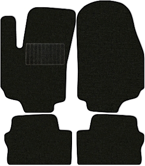 Коврики текстильные "Стандарт" для Opel Zafira (минивэн / B) 2007 - 2015, черные, 4шт.