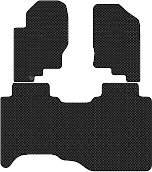 Коврики ЭВА "Сота" для Nissan Navara II (пикап / D40) 2004 - 2010, черные, 3шт.