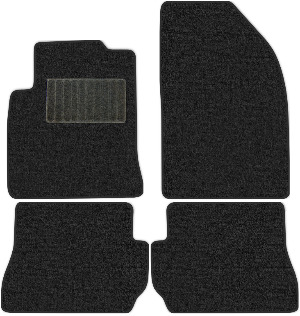 Коврики текстильные "Классик" для Ford Fiesta V (хэтчбек 5 дв / Mk6) 2005 - 2008, темно-серые, 4шт.