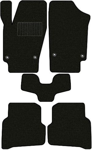 Коврики текстильные "Комфорт" для Volkswagen Polo V (седан / 614, 604, 6C1) 2015 - 2020, черные, 5шт.