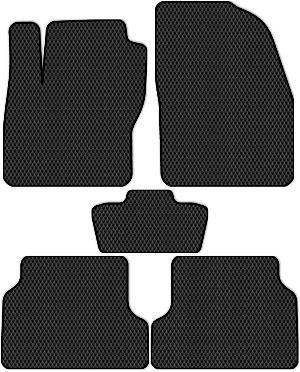 Коврики ЭВА "Ромб" для Ford Focus II (универсал / CB4) 2007 - 2011, черные, 5шт.