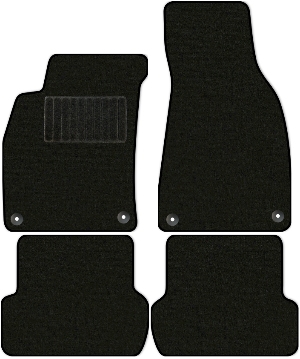 Коврики текстильные "Стандарт" для Audi S4 (универсал / B6) 2003 - 2005, черные, 4шт.