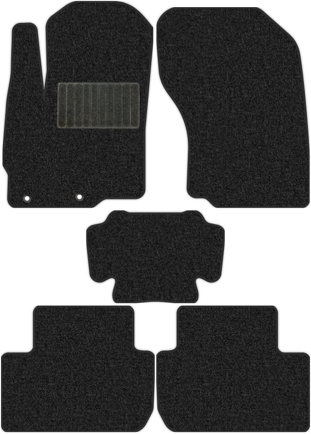 Коврики текстильные "Комфорт" для Mitsubishi Outlander III (suv / GFOW,GGOW) 2014 - 2016, темно-серые, 5шт.