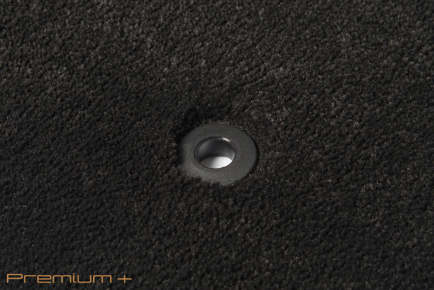 Коврики текстильные "Премиум+" для Hyundai Solaris I (хэтчбек 5 дв / RB) 2010 - 2014, черные, 5шт.
