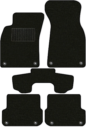 Коврики текстильные "Стандарт" для Audi A6 Allroad quattro II (универсал / C6) 2008 - 2012, черные, 5шт.