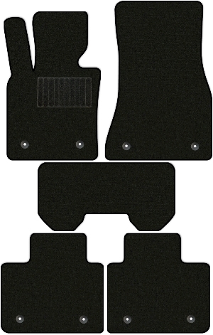 Коврики "Комфорт" в салон Cadillac CT6 (седан) 2015 - Н.В., черные 5шт.