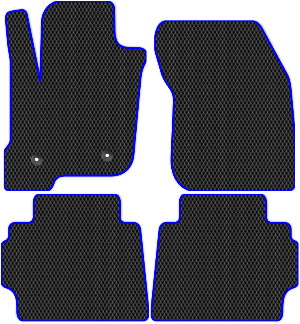 Коврики "EVA ромб" в салон Ford Mondeo V (седан / CD391) 2012 - 2019, черные 4шт.