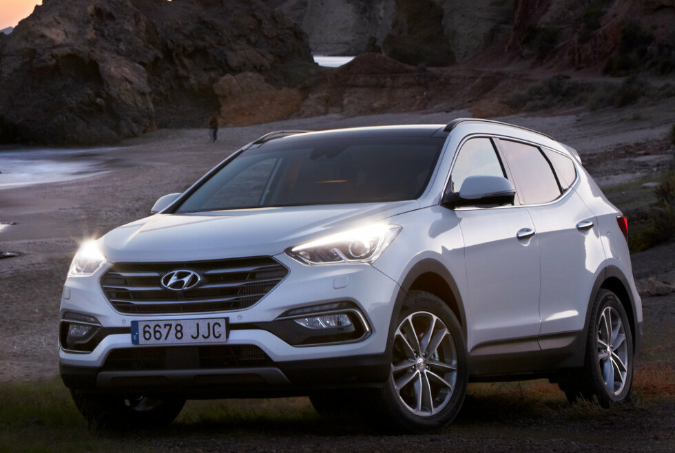 Коврики ЭВА "EVA ромб" для Hyundai Santa Fe III (suv / DM) 2015 - 2019, серые, 4шт.