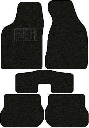 Коврики текстильные "Классик" для Audi A6 II (универсал / C5) 2001 - 2004, черные, 5шт.