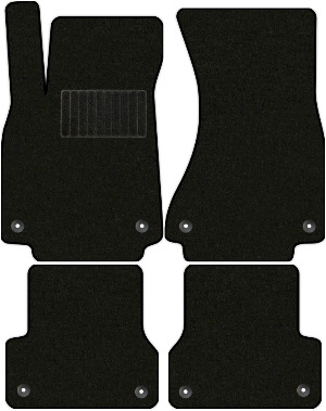 Коврики текстильные "Комфорт" для Audi A6 IV (универсал / 4G5) 2014 - 2018, черные, 4шт.
